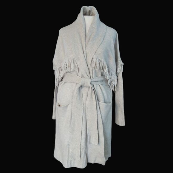 NWT Ophelia Roe Neutral Boho Western Cardigan Wrap Duster Sweater 2X - Picture 10 of 10
